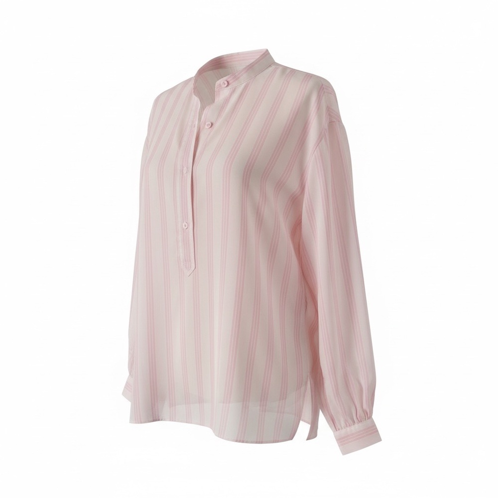 BB Dakota Pink‎ Striped Semi Sheer Blouse Top Size Small